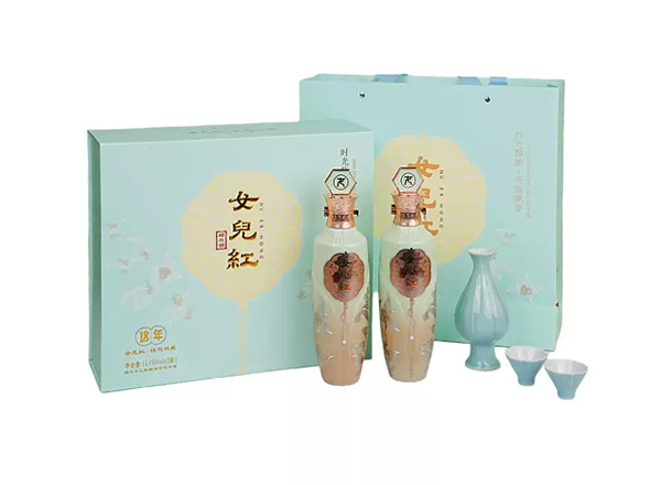 杭州黄酒回收女儿红18年黄酒十八年桂花林藏老酒500ml*2礼盒装行情价格