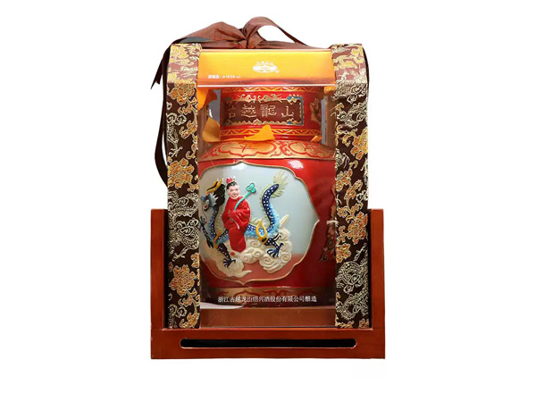 杭州古越龙山黄酒回收古越龙山状元及第二十年陈酿2.5L工艺浮雕黄酒